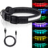 Light Up Dog Collars - Safety LED Dog Collars USB Rechargeable - 7 Changing Colors Glow in The Dark - Adjustable for