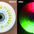 Light Up Inline Skate Wheels 4 Pack - Colorful Luminous Flash Replacement Wheel (76mm)