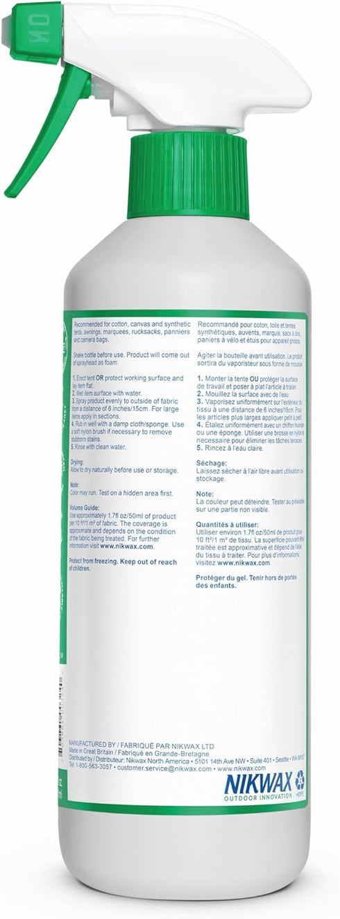 Nikwax Tent & Gear SolarWash, Cleaning, Waterproofing and UV Protector, Cleaner, Maintenance, Restores DWR Water Repellency on Outdoor Gear, Rain Fly, Canvas, Covers, Tarps, Backpacks, Accessories
