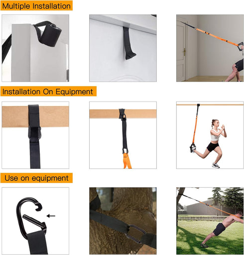 Moulyan Bodyweight Resistance Training Straps, Suspension Training Straps for Full-Body Workout, Home Gym Kit