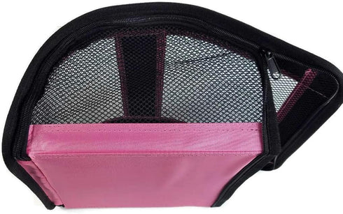 Tote for Lifelike Stuffed Interactive Pet Dogs and Cats, Pink, Nylon and Mesh Toy Carrier