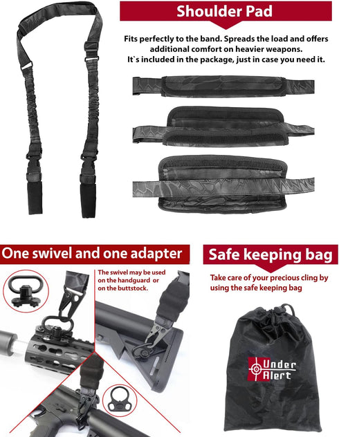 Two Point Sling Rifle Strap with Shoulder Pad, Adjustable Gun Sling with Gift Box