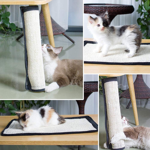 Cat Scratcher Pad for Cat Tree, Wrap Around Post Replacement, Adjustable Toy, Furniture Protector, Anti-Scratching Cover