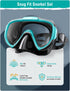 Snorkel Set for Adults, Anti-Fog Panoramic Swim Mask, Dry Top Snorkel Kit with Carry Bag for Scuba Diving Travel