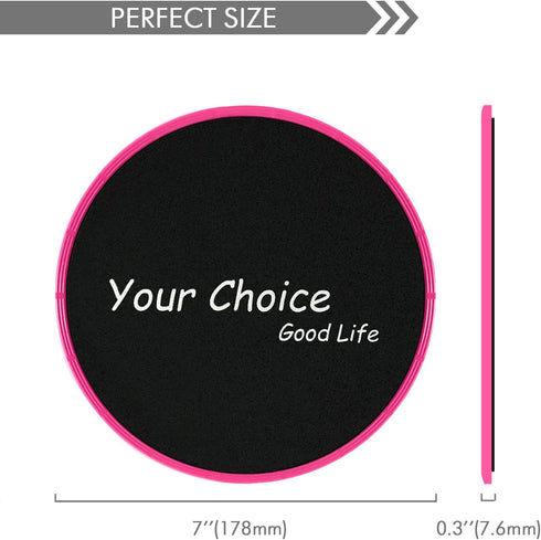 Your Choice Sliders Fitness Equipment Exercise Floor Sliders Core Gliders for Full Body Workout