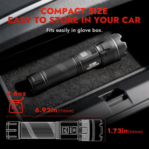 (XF126) WARSUN Multi-Function Zoom Flashlight - Aluminum, Long Range Beam, USB-C Rechargeable