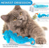Ronton Cat Toothbrush Catnip Toy, Durable Hard Rubber Dental Care, Interactive Chew Toy (1 Pack - Seahorse)