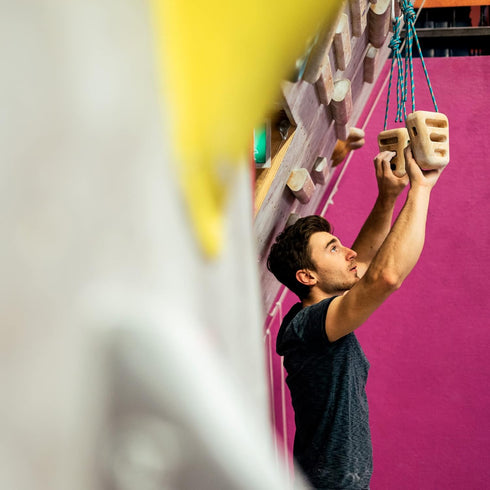 Wood Hangboard Rock Climbing Holds - Sturdy Hang Board for Climbers