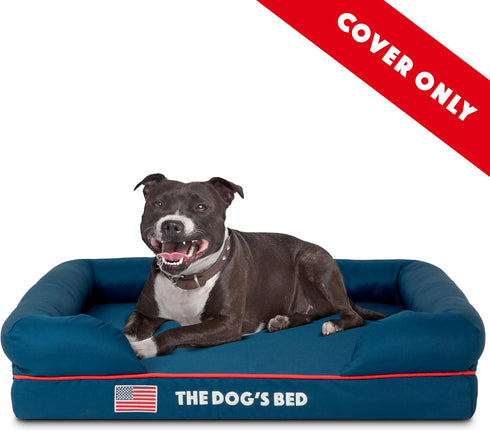 Replacement Outer Cover for The Dog's Bed, Orthopedic Memory Foam Dog Bed, Washable Oxford Fabric, Medium, Blue