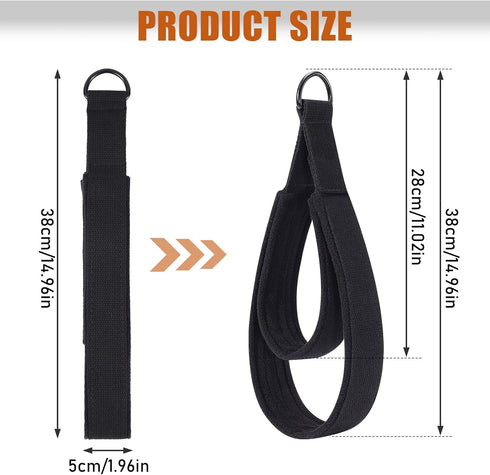 TOBWOLF 2PCS Pilates Straps, Pilates Double Loop Straps for Reformer, Fitness D-Ring Straps Double Loops Padded, Pilates Equipment D-Ring Exercise Straps Yoga Exercise Accessories for Home Gym Workout by TOBWOLF