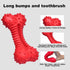 Dog Toys for Aggressive Chewers, Durable Natural Rubber Chew Toys for Medium Large Dogs with Bacon Flavor, Red