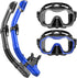Kwambiri Snorkeling Gear for Adults Kids, Dry-Top Snorkel Set, 180Panoramic Wide View Diving
