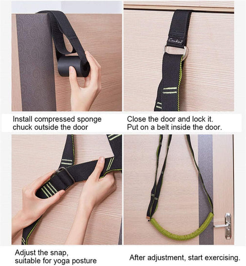 Yoga Fitness Stretching Strap for Door Flexibility, Improve Leg Waist Back Flexibility, Back Bend Assist Trainer