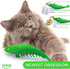 Ronton Cat Toothbrush - Durable Hard Rubber Dental Care, Interactive Chew Toy for Cats (1 Pack Green, Shrimp)