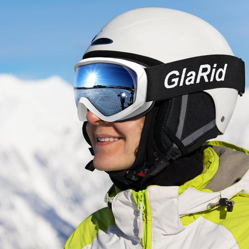 OTG Ski Goggles, 100% UV Protection Anti Fog for Men, Women, Adult, and Youth