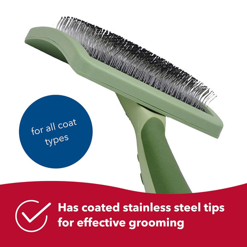 Coastal Pet Safari Curved Firm Slicker Dog Brush - 6.5" x 3.06" - Grooming Tools for Shedding Dogs