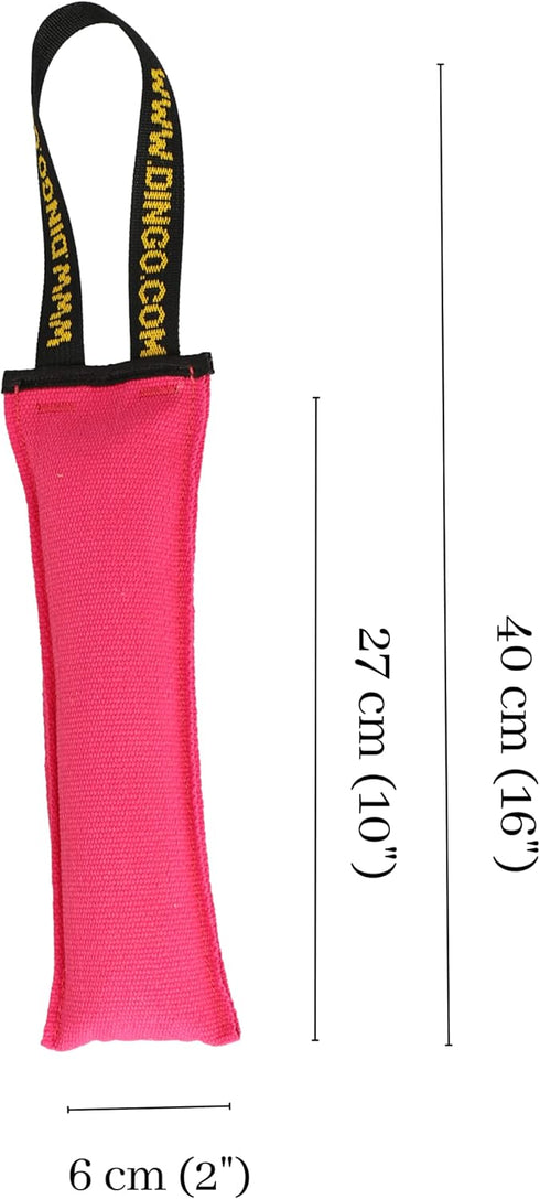 Dingo Dog Tug Toy with Handle, Dog Bite Pillow for Tug of War, Colorful Cotton, Size L, Z30002