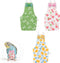 Bird Diaper Flight Suit, 3-Packs Lightweight Reusable Washable Elastic-Straps Parrot Clothes for
