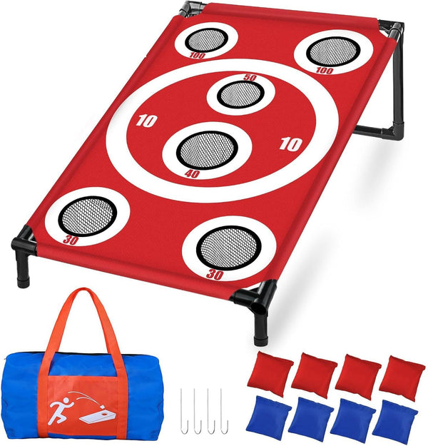 NZQXJXZ Cornhole Board Set with 8 Bean Bags 3x2 Ft Corn Hole