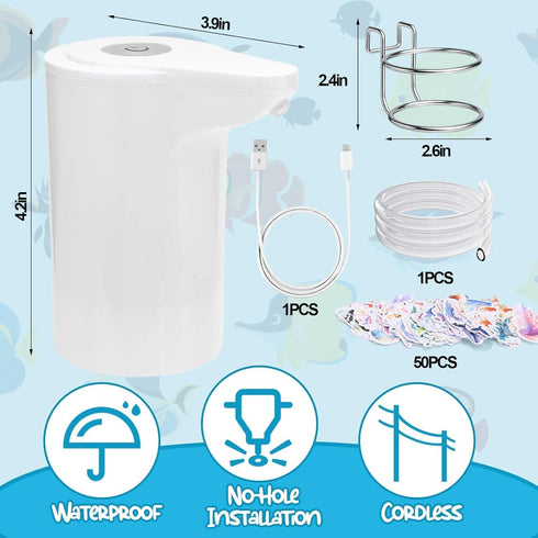 Water Table Pump Continuous Flow,Cordless Kids Battery Powered Water Outdoor Pump,No-Hole Installation Electric