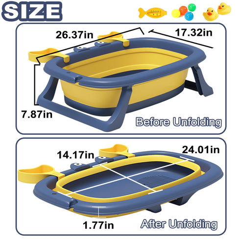 Pet Bathtub with Toys,Portable Puppy Bathtub for Easy Baths and Easy Storage, Dog Bath Tubs for Small Medium Pets