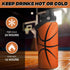 SANDJEST Basketball Water Bottle, 32oz Stainless Steel Insulated for Sports Lovers, Birthday Christmas Gift