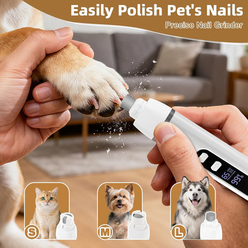 4 1 Trimmer 2-Speed ETACCU in Dog Clippers Grooming Kit with LED Display, Cordless Dog Quiet Hair for Paw Nail Grinder