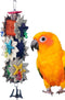 Super Bird Creations SB1098 Palm Star Bird Toy for Medium Birds, Colorful Leaves and Mahogany Pods