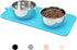 Ptlom Dog Food Mat, Anti-Slip Waterproof Feeding Mat for Dogs and Cats, Prevent Messy Spills