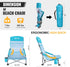 VILLEY Low Beach Chair, High Back Folding Chair for Adults, Lightweight and Portable for Outdoor, Camping, Lawn, Music