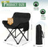 Seeloowy 2 Pack 600D 330lbs(Black) Compact Camping Chairs Portable Folding for Outside with Carry Bag Lightweight Moon
