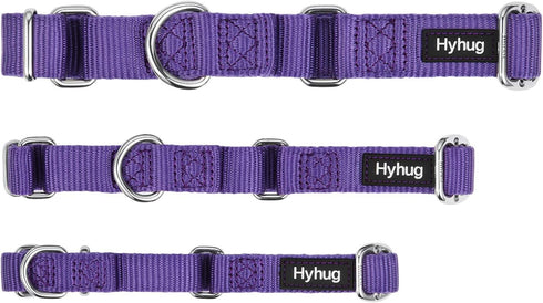 Hyhug Pets Premium Upgraded Heavy Duty Nylon Anti-Escape Martingale Collar for Pup Dogs, Comfy Safe Training (Small,