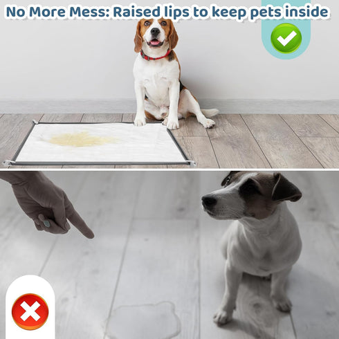 1 30 24 Inches 4 Timgle Dog Pee Pad Holder Puppy Pad Tray x Silicone Dog Potty Tray No Spill Pee Mat Potty Cushion