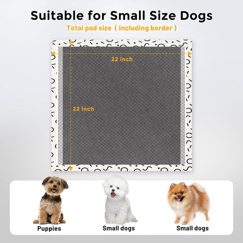 22"x22" 100 Counts 2 ZOMISIA Charcoal Puppy Pee Pads for Dogs, + Extra Health Monitoring Pads - Disposable Dog Potty