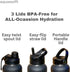 aquaswift 40 oz, 3 core - Sports Water Bottle - Gym & Outdoor Bottles, Double Wall, Black - Vacuum Insulated Stainless