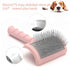 Large Slicker Brush for Dogs & Cats, Extra Long Pin Shedding Brush for Long Haired Pets, Pink