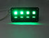 FXC Rocker Switch Aluminum Panel - 4 Gang Toggle Switches Dash 5 Pin ON/Off 2 LED Backlit for Boat Car Marine Green