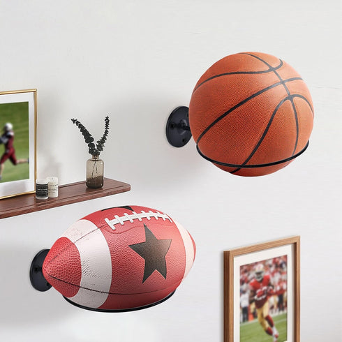 Lauvee 7 inch 1 Pack) Basketball Holder Wall Mount, Diameter Metal Ball Holder, Ball Storage for Basketball, Football