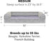 Furhaven Cooling Gel Dog Bed for Medium/Small Dogs, Removable Bolsters, Washable Cover, Faux Fur & Velvet, Smoke Gray