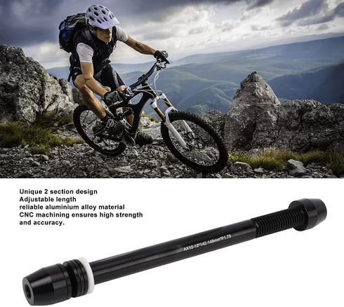 Trainer Thru Axle, High Strength Aluminum Alloy Quick Release Adapter for M12x142 to M12x148mm Hub