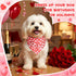 120 Youyole Pcs Valentine's Day Dog Bandana Bulks Love Dog Bandanas Valentine's Day Pet Scarf Soft Cat Triangle Scarves
