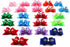 YOY 24pcs / 12 Pairs Adorable Grosgrain Ribbon Pet Dog Hair Bows with Rubber Bands for Grooming Accessories