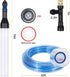 Gravel Vacuum for Aquarium Fish Tank Siphon with Three Metal Faucet Adapter and Long Hose 50 Feet