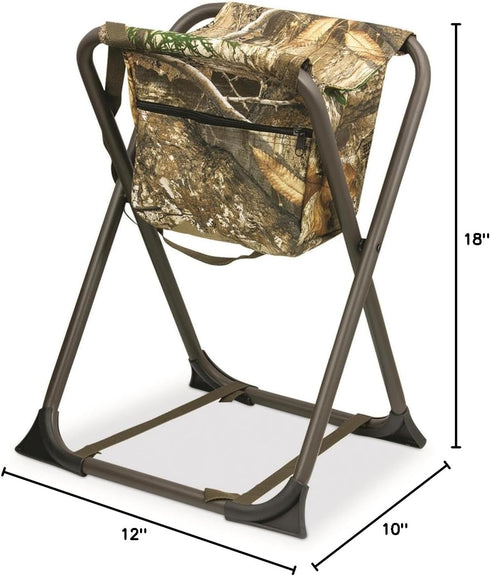 Hunters Specialties Dove Seating Stool Without Backrest - Steel Frame Foldable Design Portable Lightweight Hunting