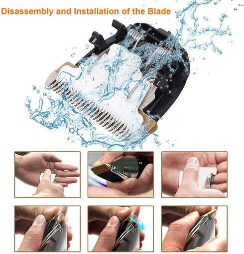 Dog Grooming Kit, Low Noise Rechargeable Cordless Electric Hair Clippers Set for Dogs and Cats
