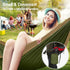 Portable Camping Hammock, Single/Double for Outdoor Hiking Travel, 210D Nylon Swing for Backyard & Garden