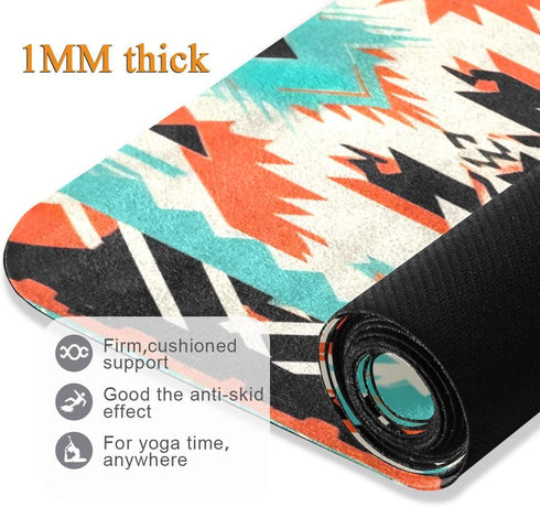 Nander Thick Non-Slip Yoga Mat, Soft Breathe Elastic Fitness Mat, 1MM Natural Rubber
