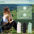 White 32 OZ Insulated Water Bottle, Large Metal Stainless Steel Flask with 2 Lids for Sports Travel