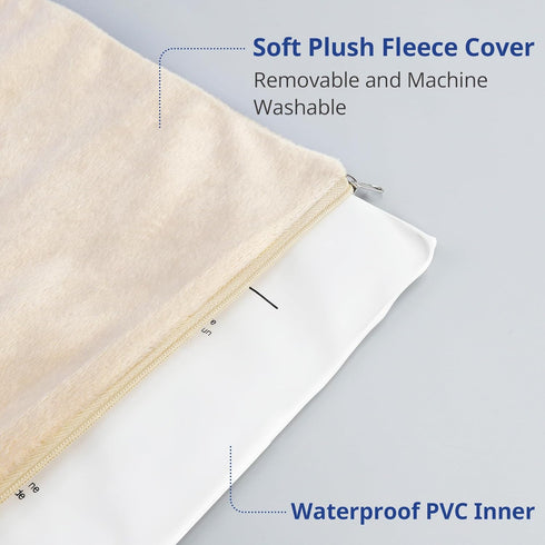 NICREW Pet Heating Pad for Dogs and Cats, Heated Cat Bed with Soft Fleece Cover, 17.7"x15.7", 30 Watts