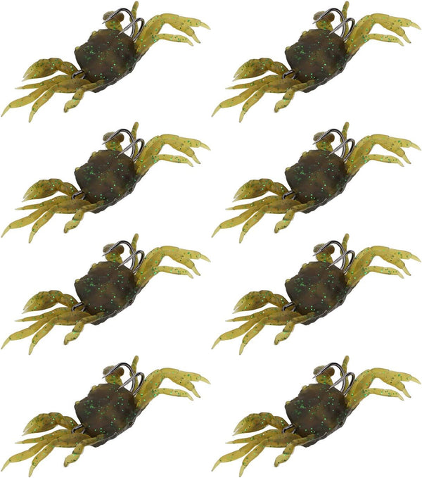 8Pcs Artificial Crab Bait 13cm Simulation Crab Soft Lure Fishing Bait with
